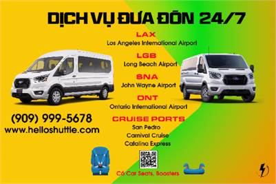 DỊCH VỤ ĐƯA ĐÓN 24/7 °Sân bay, Bến cảng, Cruise. °Xe lớn, mới, sạch, 9-15...