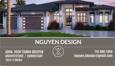 NGUYEN DESIGN ARCHITECTS & ENGINEERING. State Lic# C36454. °Nhận thiết kế nhà mới, ADU, CONDO,...